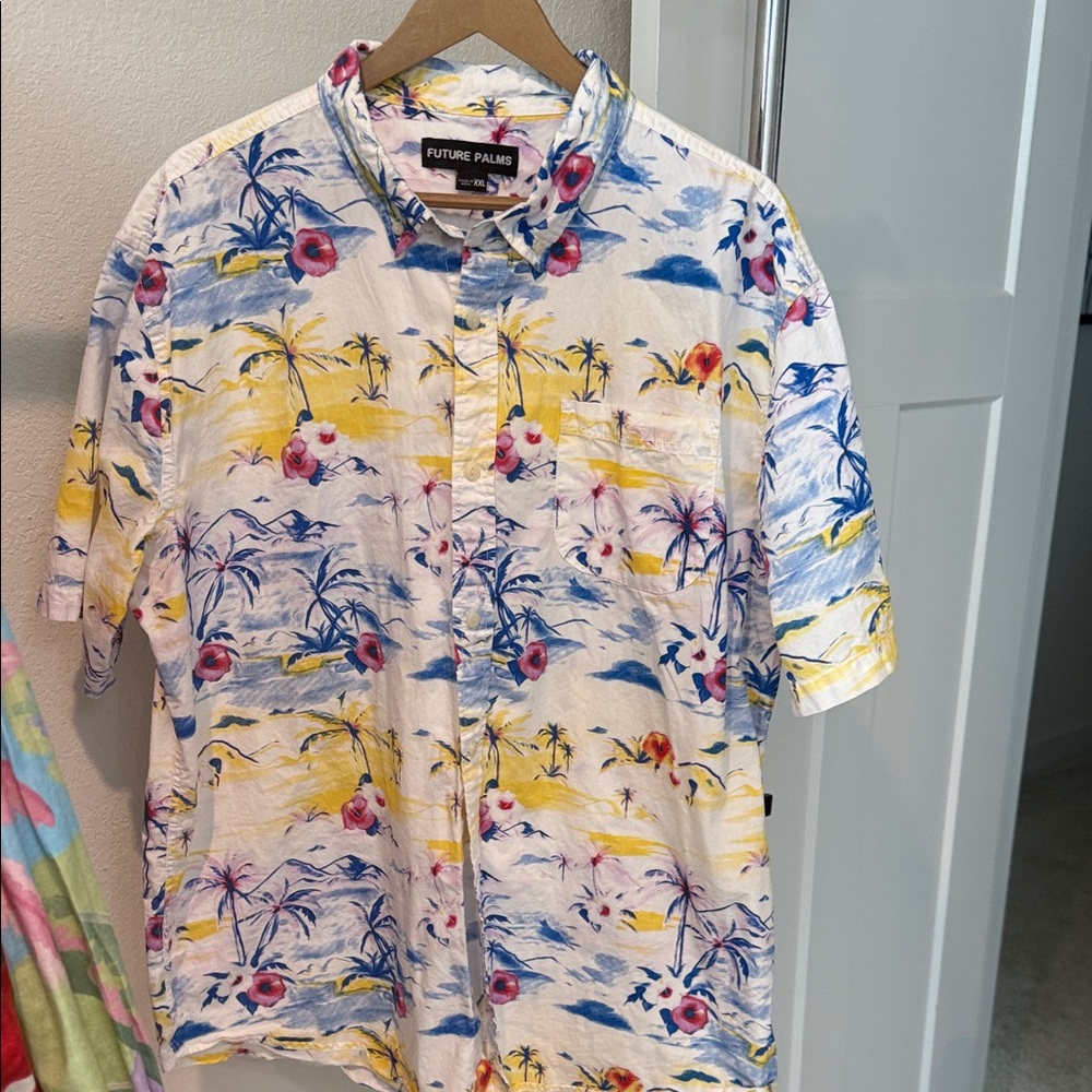 Men's Tropical Print Shirt - Multicolor